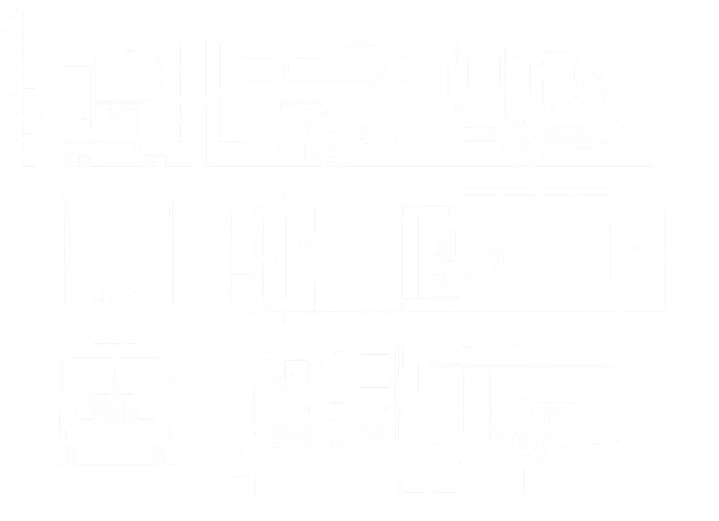 Technical fire engine blueprint