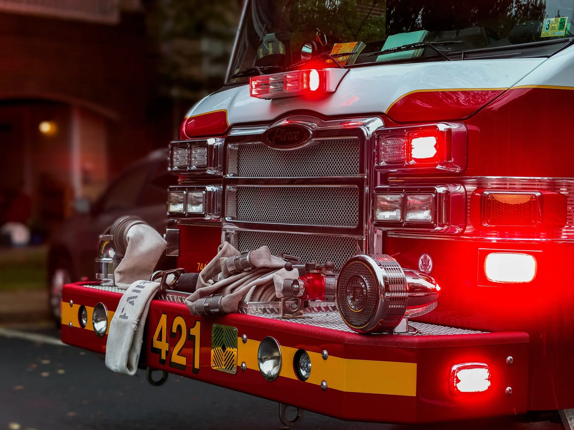 Fire department website shown on a laptop
